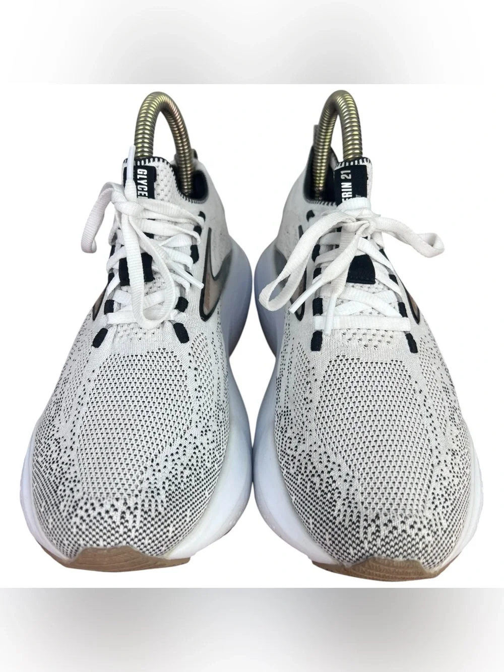 NWD Brooks Glycerin StealthFit 21 White Grey Black 1204101B135 Women’s Size 6.5